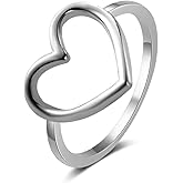 choice of all Heart Rings for Women Gold Silver Heart Statement Stackable Simple Minimalist Finger Rings Wedding Engagement Jewelry Gift