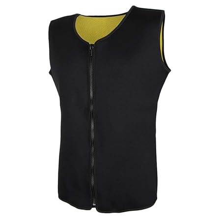 Baoblaze Herren Sauna Weste Shirt Neopren Sweat Body Shaper Corsage Korsett Bauchweg Training Shapewear für Abnehmen
