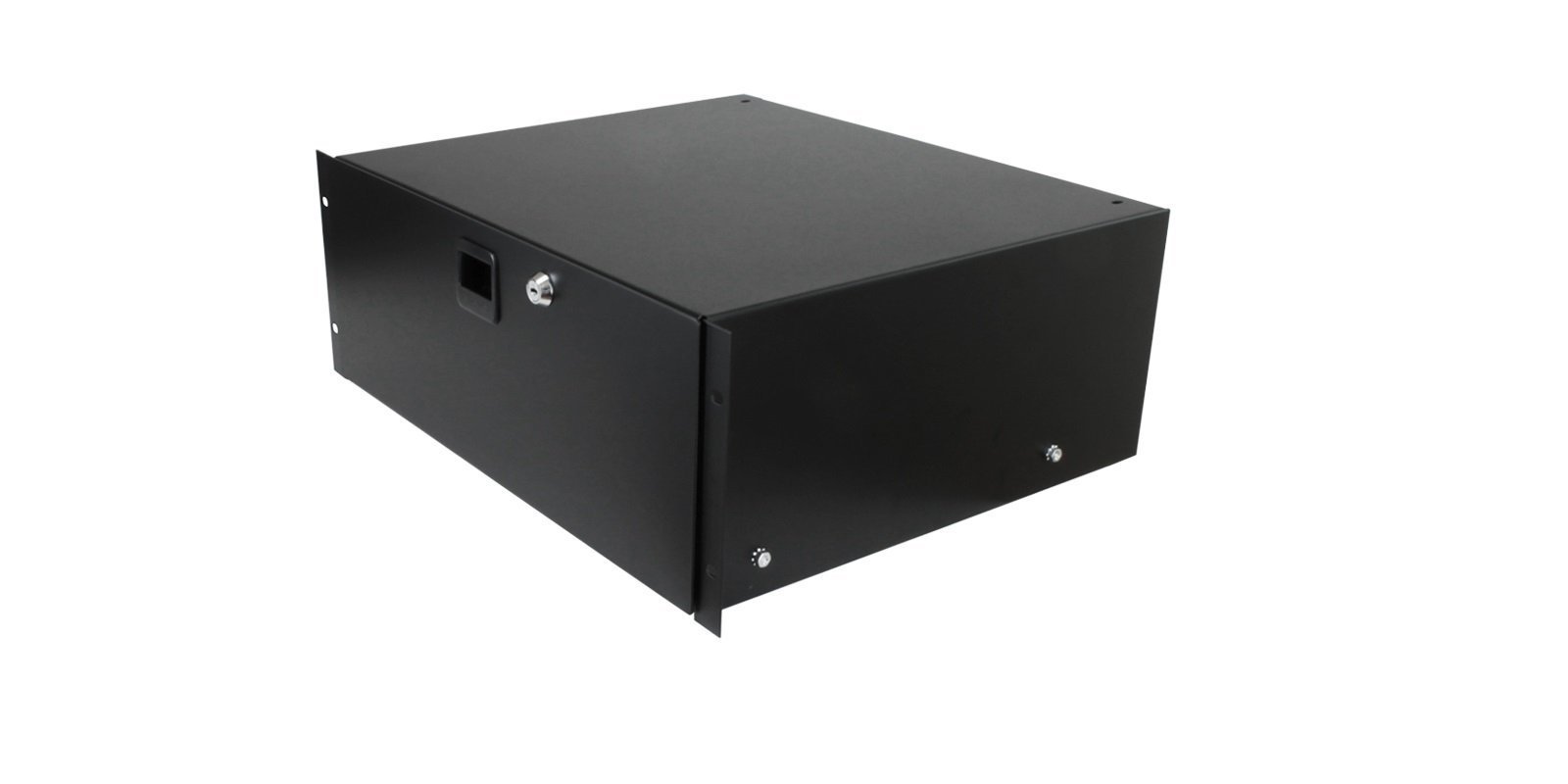 Penn Elcom 3234LK Cajón para rack de acero de 4 espacios (4U) con cierre de golpe y cerradura con llave, 15,25 pulgadas de profundidad