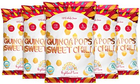 Highland Farms Quinoa Pops Crunchy Bites - Sweet Chili, Pack of 5