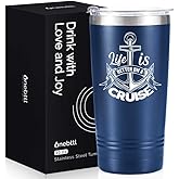 Cruise Gifts, Gifts for Cruise Lovers on Take a Cruise Day, Birthday and Christmas, 20 oz Insulated Stainless Steel Tumbler - Life is better on a cruise
