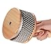 Muslady Wooden Cabasa Percussion Musical Instrument Metal Beaded Chain & Cylinder Pop Hand Shaker for Classroom Band Medium Size