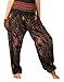 Boho Vib Women's Rayon Print Smocked Waist Boho Harem Yoga Pants