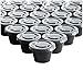 250 Pack Disposable Plastic Portion Cups with Lids – Souffle Cups, Condiment Cups, Sampling Cups, Shot Containers - 2.5 Ounces, Black