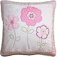 Cozy Line Home Fashions Pink Greta Pastel Floral Embroidered Decorative Pillow (Floral Embroidered 1 - Piece)