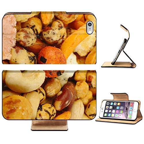 MSD Premium Apple iPhone 6 Plus iPhone 6S Plus Flip Pu Leather Wallet Case IMAGE ID: 32173169 mix nuts and rice crackers