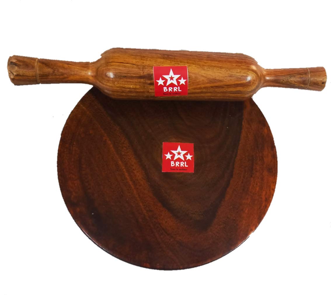 Buy BRRL sheesham Wood Rolling Pin and Board Set/Wooden Chakla Belan
