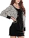 Allegra K Women Fall Winter Leopard Batwing Mini Bodycon Dresses