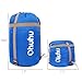 Ohuhu Double Sleeping Bag with 2 Pillows and a Carrying Bag for Camping, Backpacking, Hiking (Blue)