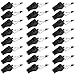 wonuu 24 Pcs Plastic Black Loud Whistles With Lanyard For Emergency Referee Coaches Training Sports