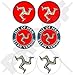 ISLE of MAN TT Races MANX Triskellion 40mm (1,6") Mobile, Cell Phone Vinyl Mini Stickers, Decals x6