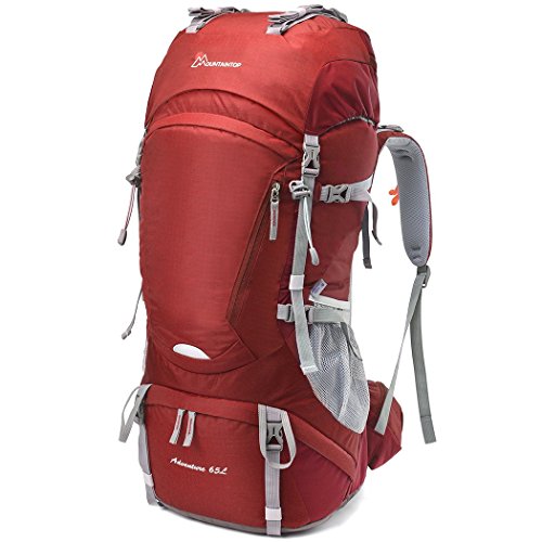 Mountaintop 65L Internal Frame Backpack Water-resistant Hiking Backpack Backpacking Trekking Bag for Climbing,camping,hiking,Travel and Mountaineering with Rain Cover-New5822III