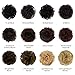 FESHFEN Human Messy Buns - 100% Human Hair Bun Real Scrunchies Hair Pieces Ponytail Extensions Wavy Tousled Updo Chignon Hairpieces for Women, Dark Brown