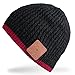 Bluetooth Beanie Hat,Adult Unisex Trendy Soft Warm Skully Hat Cap with Wireless Headphone Headset Speaker Mic Hands-Free, for Winter Outdoor Sports Skiing Snowboard Hiking - Black