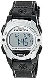 Timex Unisex T49957 Expedition Mid-Size Digital CAT Black/Silver-Tone Nylon Strap Watch