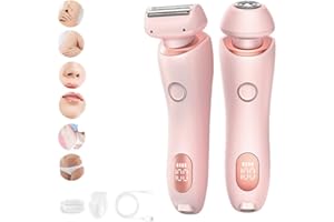 ENVGSOMP Silkglide Pro - 2024 Best Silk Glide Razor, Silk Glide Epilator Painless Hair Removal at Home, 2 in 1 Electric Shaver Razors for Women, Wet & Dry (Pink)