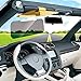 CYzuantan Anti-glare Visor,Car Anti-glare,Car Sun Visor,Car Visor Mirror Light,Anti-glare Sun Visor,Shield for Driving Goggles, 2 in 1 Anti-glare Sun Visor Mirrors,Car Sun Visor Extension