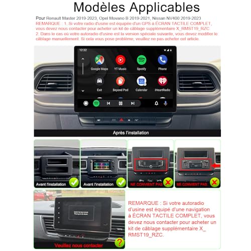 ACAVICA Car Radio for Renault Master, Opel Movano B and Nissan NV400, 13.1 Inch QLED Touch Screen, Android 15, CarPlay and Android Auto Wireless, 4G LTE, DSP Sound, Bluetooth 5.0, Navigation