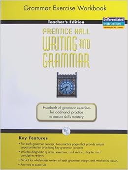 Prentice Hall Writing and Grammar: Grammar Exercise Workbook, Teacher's