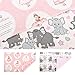 COSMOPLUS Kids Toddler Pillowcases-2 Pack Pillow Cover for Boys Girls Kids Bedding,Crown Princess/Pink Elephant