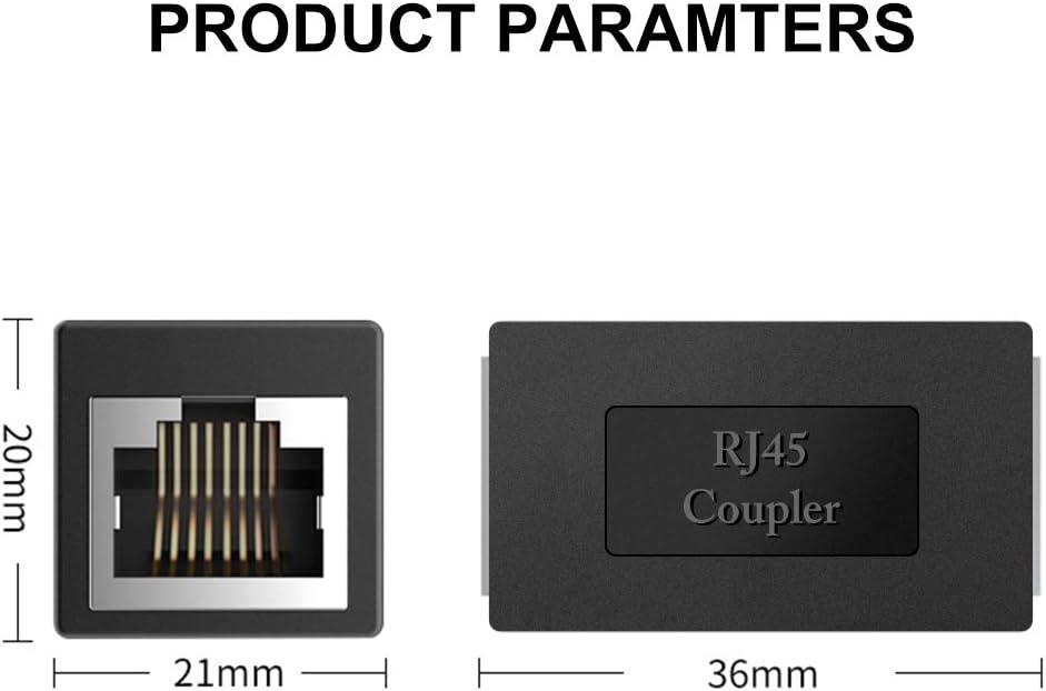 RJ45 Coupler 2 Pack,Yeung Qee RJ45 Coupler Extension, for Cat7