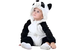 NXLGYDZ Unisex Baby Animal Onesie Flannel Hooded Romper for Infants Toddlers (0-3 Years) Winter Jumpsuit for Boys and Girls