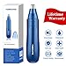 Professional Nose Ear Hair Trimmer Clipper with Vacuum Cleaning System and LED Light, Waterproof Dual Edge Blades for Easy Cleansing