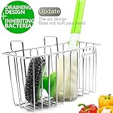 Kitchen Sponge Holder Sponge Caddy Kitchen Sink Organizer Sink Caddy Stainless Steel Rack Kitchen tools Soap Dishwashing Liquid Drainer