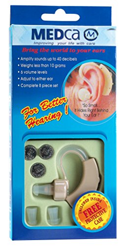 MEDca BTE Behind the Ear Sound Amplifier Super Mini Size Sound Enhancer