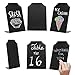 MyGift 6 Inch Small Black Erasable Chalkboard Memo Message Signs, Wedding & Event Place Cards, Set of 6