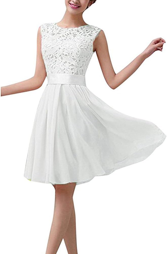 Women's Lace Chiffon A-line Long Maxi Dress Evening Wedding Bridesmaid Dress