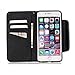 iPhone 5S Case, iPhone 5 Wallet Case, Firefish [Card Slots] [Kickstand] Flip Folio Wallet Case Synthetic Leather Shell Scratch Resistant Protective Cover for Apple iPhone 5/5S/SE-Begonia
