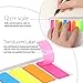 Fandamei 960 Pieces Neon Page Markers 6 Sets Translucent Page Flags Fluorescent Index Tabs Sticky Notes Tabs with 12 cm Measurement for Page Marker