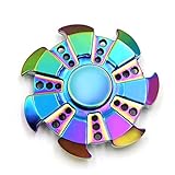 Cppslee Hands Fidget Spinner Toy Stress Reducer- Perfect For ADD, ADHD, Anxiety, and Autism Adult Children (black + red)