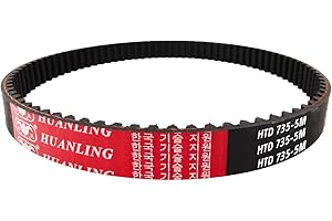 HUANLING 735-5M-25 HTD Timing Belt, 735mm Length x 25mm Width x 3.8mm Height, 5mm Pitch, 147 Teeth, Closed Loop Pulley Timing