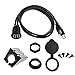 USB Flush Mount Cable - Alait 1 Meter 3 Feet Dual USB Extension Mount, Panel Mount Cable, for Car, Boat, Motorcycle