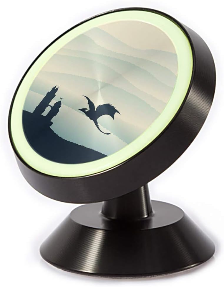 Tinmun Magnetic Phone Car Mount, Castle Dragon Defence Hills Flying Universal Car Phone Holder for Dashboard