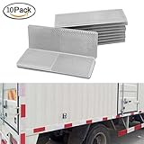 Reflector Sticker - Car Adhesive Caution Safety Stick-on Car Warning Reflective - Work for Cars, Trailer, Motorcycle, Trucks, Boat, Walls and the Ground (10pcs)