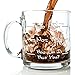 Go Away Funny Glass Coffee Mug 13 oz - Unique Christmas Gift For Men & Women, Him or Her - Best Office Cup & Birthday Present Idea For Mom, Dad, Husband, Wife, Boyfriend, Girlfriend or Coworkers