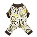 Fitwarm Monkey Dog Pajamas, Cute Dog Clothes for Small Dogs Boy Girl, Pet Onesie Clothing, 100% Breathable Cotton, Brown, Medium