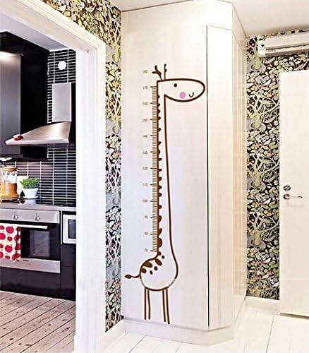 Handprinting Giraffe Kid's Room Height Measuring Wall Stickers Nursery School Removable Home Waterproof PVC Art Decoration