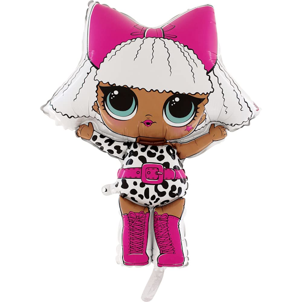 Anagram - 7AL181 Supershape Foil Ball 37" - 93 cm LOL Diva Unpacked, Multicoloured, One Size, 7AL181