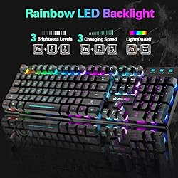 Wieless Gaming Keyboard and Mouse Combo Rainbow