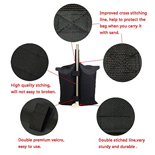 YELAIYEHAO 4 PCS Weights Bag for Pop up Canopy Tent Weighted Feet Bag Sand Bag with 1 Gardening Shovel (4pcs)