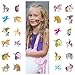 John & Judy 24 Unicorn Temporary Tattoos for Girls | Individually Wrapped Metallic Tattoos | for Unicorn Party Supplies | Goody Bags and Games | Party Favors and Princess Birthdays