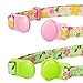 Blueberry Pet Pack of 2 Cat Collars, Florida Dream Floral Print Adjustable Breakaway Cat Collar with Bow Tie & Bell, Neck 9