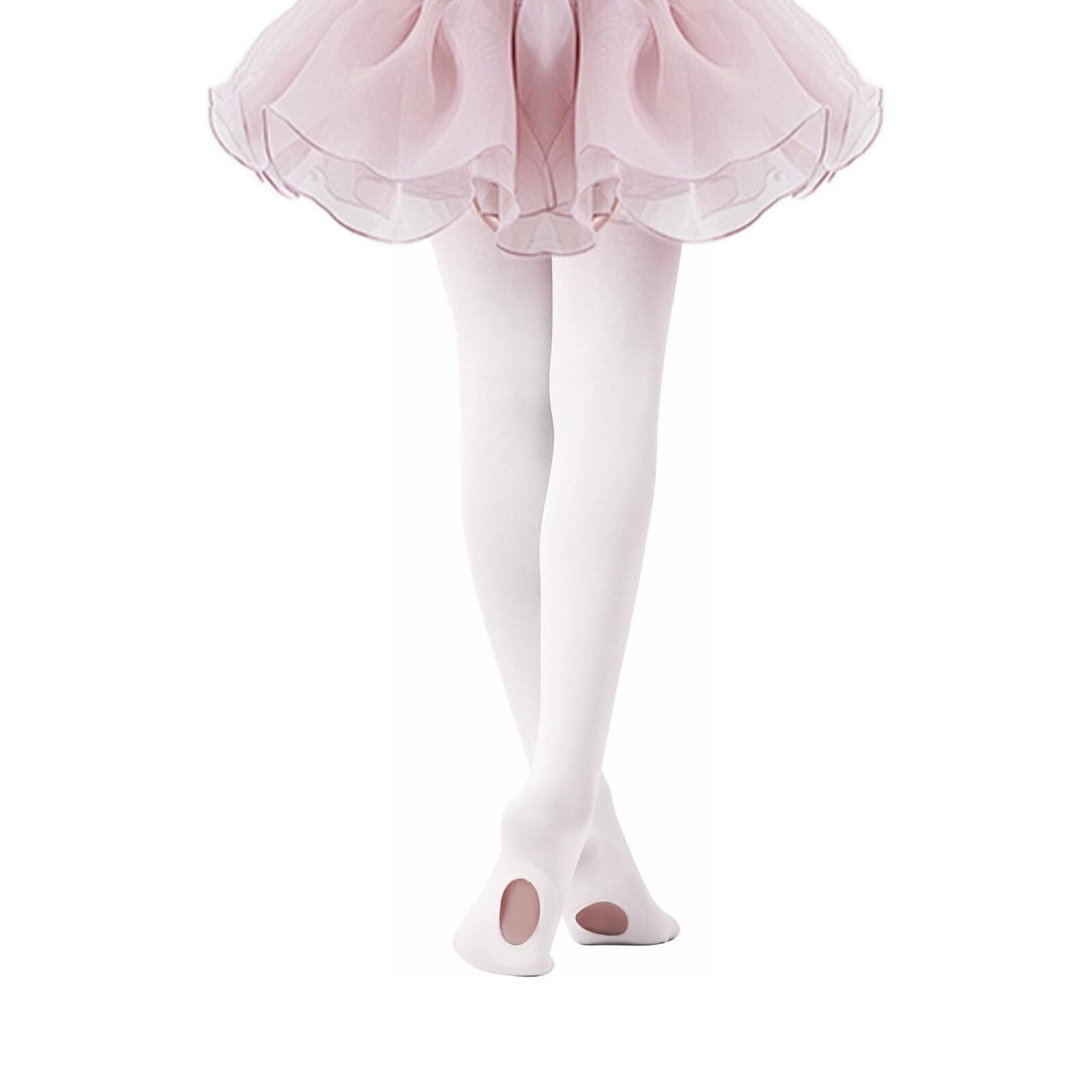 Photo 1 of Honeysea Ballet Tights for Girls - White Ballet Tights for Girls Dance Tights for Girls White Stockings for Girls Pantyhose for Girls