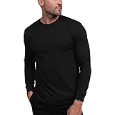 INTO THE AM Long Sleeve Tee Shirts for Men S-3XL - Soft Cotton Men's Longsleeve Casual Work T-Shirts