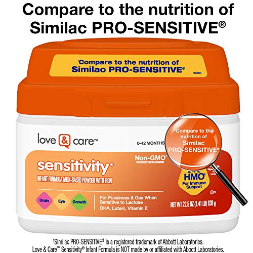 Love & Care Sensitivity Non-GMO Milk-Based Powder Infant Formula with Iron, 22.5 Ounce