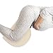 hiccapop Pregnancy Pillow Wedge for Maternity | Memory Foam Pillows Support Body, Belly, Back, Knees (Cream - Off White)